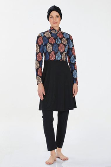 Эластичный купальник для хиджаба с узором, бренд: Underwear, размеры: S, XXL - фото 5