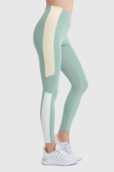 Гнучкі спортивні легінси для жінок | М'ятний колір, розміри S, M, L - фото 5