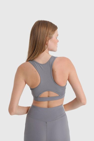 Женский спортивный бюстгальтер | Серый 21020, бренда Underwear, размеры S, M, L, XL - фото 5
