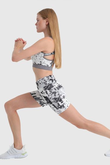 Жіночі мікрофіброві шорти-лосини | Темно-сірі 17054, розміри S, M, L, XL - фото 3