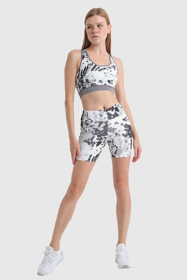 Жіночі мікрофіброві шорти-лосини | Темно-сірі 17054, розміри S, M, L, XL - фото 1