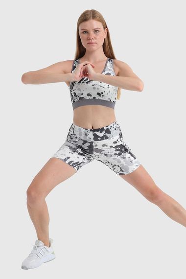 Жіночі мікрофіброві шорти-лосини | Темно-сірі 17054, розміри S, M, L, XL - фото 2