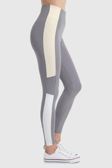 Жіночі еластичні спортивні легінси | Сірий, розмір S, M, L - фото 5