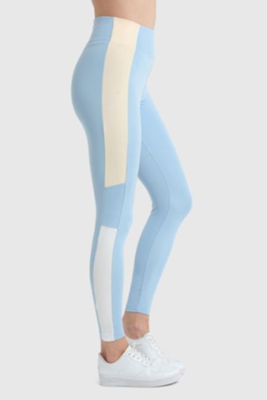 Жіночі еластичні спортивні легінси | Блакитний 22037, бренд: Unterwear, розміри: S, M - фото 4