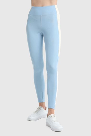 Жіночі еластичні спортивні легінси | Блакитний 22037, бренд: Unterwear, розміри: S, M - фото 2