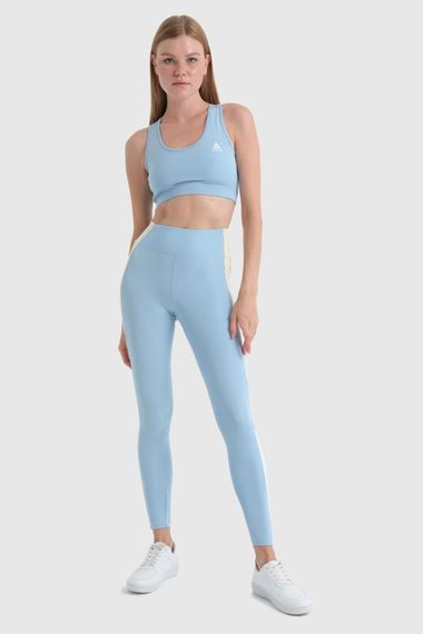 Жіночі еластичні спортивні легінси | Блакитний 22037, бренд: Unterwear, розміри: S, M - фото 1