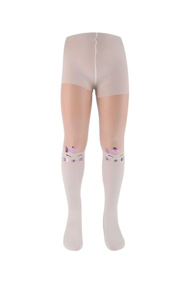 Карапузовые колготки с милым узором банта для девочек, цвет экрю, размер 6-8, 11-13, 2-3, 4-5