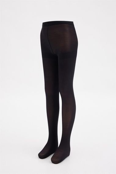 Трикотажні колготки для дівчаток, бавовняні, чорні, розміри 7-8, 9-10, 11-12