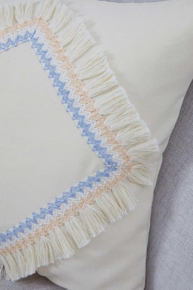 Special Design Fringed Throw Pillow Case, K-300 - photo 4