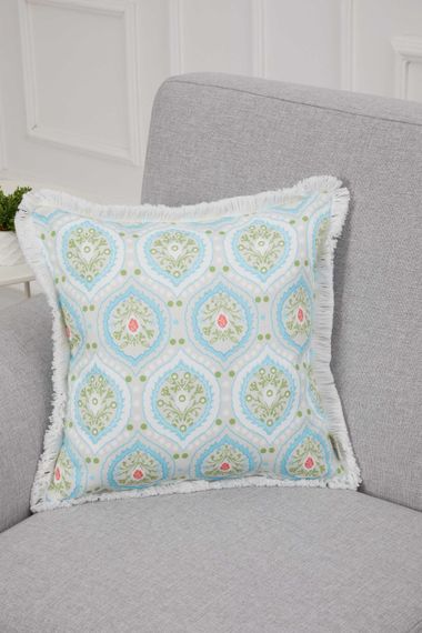 Patterned, Pompom and Fringed Throw Pillow Cover, K-299 - photo 5