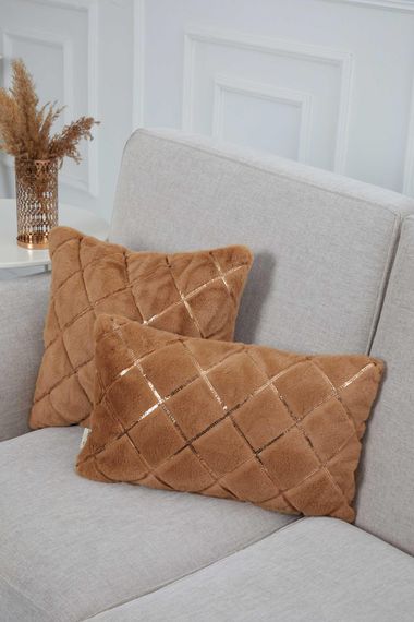 Sequin Embroidered Plush Throw Pillow Cover, K-306 - photo 2