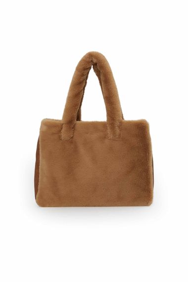 Leather Detailed Magnetic Plush Bag,CK-44 - photo 5