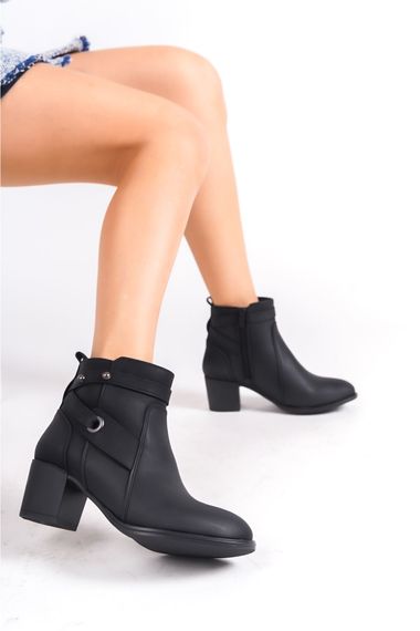 Lorin Black Thick Heeled Women's Boots - photo 2