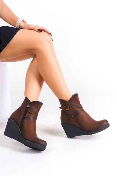 Nefla Wedge Sole Heeled Zippered Women's Boots - photo 2