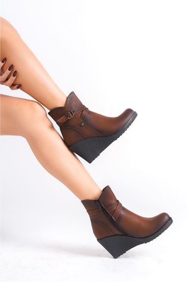 Nefla Wedge Sole Heeled Zippered Women's Boots - photo 4
