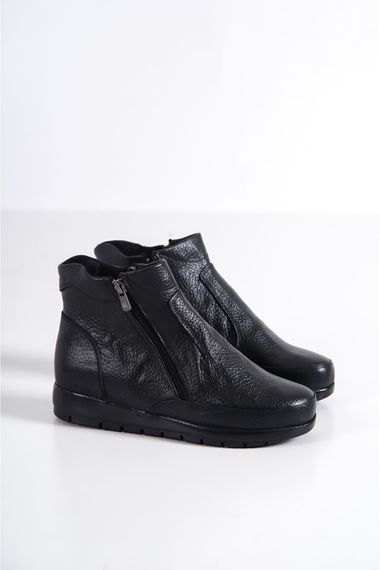 Daye Black Genuine Leather Boots with zipper - photo 2