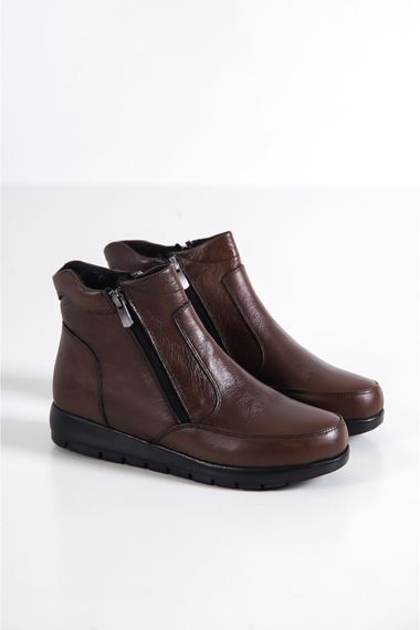 Daye Brown Genuine Leather Boots with zipper - photo 4