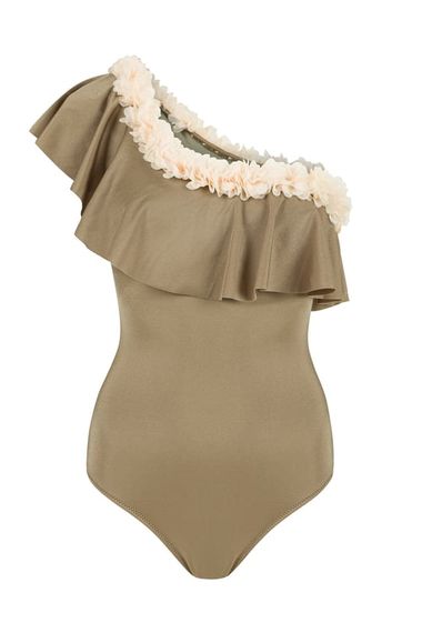 Бікіні Aquella з воланами на одному плечі, розміри 36-42