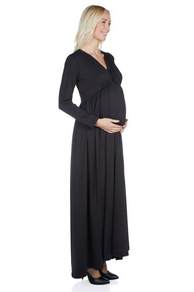 LuvmaBelly 5210 Ее плиссированное длинное вечернее платье для беременных - фото 2