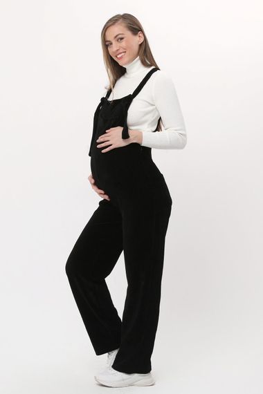 Luvmabelly MYRA6111 - Свободная одежда для беременных черного бархата - фото 1