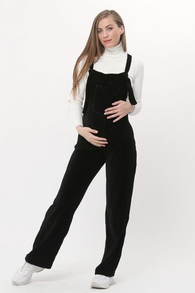 Luvmabelly MYRA6111 - Свободная одежда для беременных черного бархата - фото 5