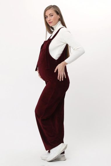 Luvmabelly MYRA6113 - Свободная одежда для беременных бордовый красный бархат - фото 3