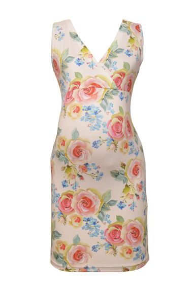 LuvmaBelly Maternity 5501 Floral Postpartum Breastfeeding Dress