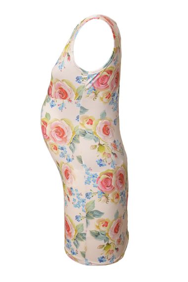 LuvmaBelly Maternity 5501 Floral Postpartum Breastfeeding Dress