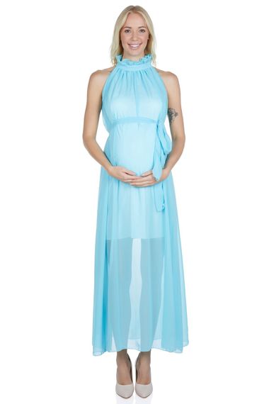 LuvmaBelly Maternity 5202 Italian Chiffon Maternity Evening Dress - photo 1