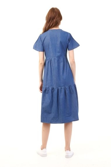 Luvmabelly MYRA5025 - Maternity Dress Jeans With Buttons and Pockets - Blue - photo 4