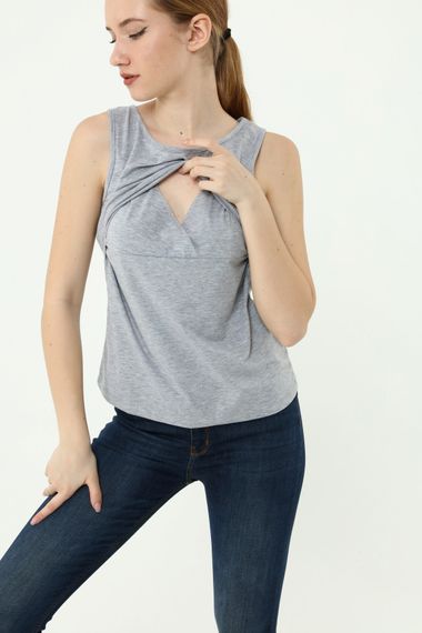 Luvmabelly MYRA1701 Nursing Tank - Gray - photo 2