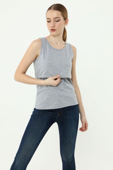 Luvmabelly MYRA1701 Nursing Tank - Gray - photo 1