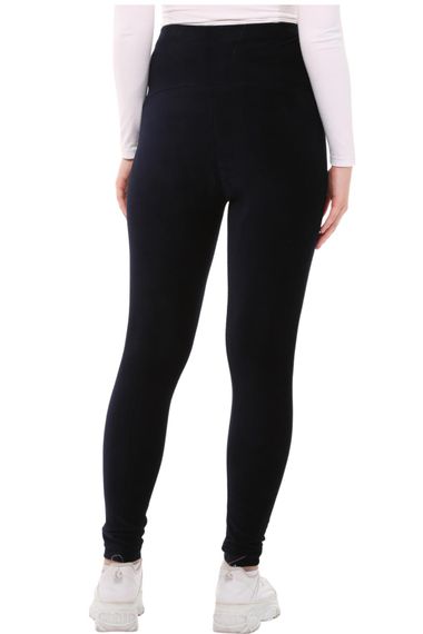 Luvmabelly MYRA8051 Adjustable Waist Winter Velvet Maternity Tights - Navy Blue - photo 4