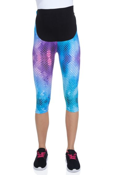 LuvmaBelly Maternity 8019 - Cotton Belly Supported Yoga Sports Series Capri Maternity Leggings - photo 2