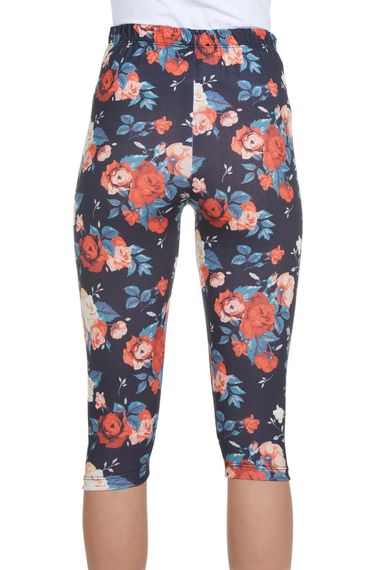 LuvmaBelly Maternity 8018 - Cotton Belly Support Floral Capri Maternity Tights - photo 3