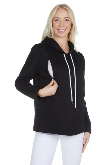 LuvmaBelly 4505 Cotton Breastfeeding Sweatshirt with side zipper - photo 1