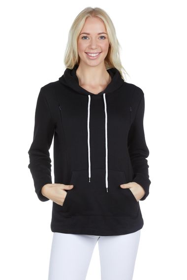 LuvmaBelly 4505 Cotton Breastfeeding Sweatshirt with side zipper - photo 2