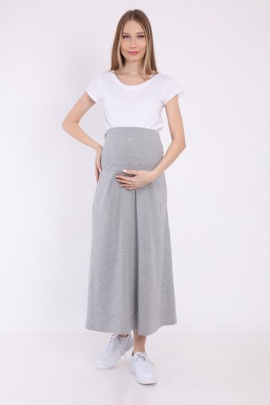 Luvmabelly MYRA9031 Adjustable Waist Maternity Skirt -Grey - photo 2