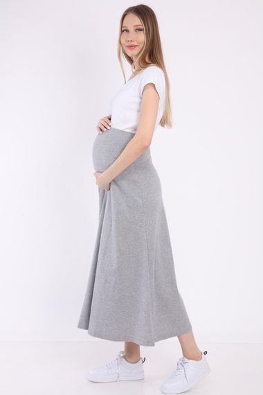 Luvmabelly MYRA9031 Adjustable Waist Maternity Skirt -Grey - photo 3