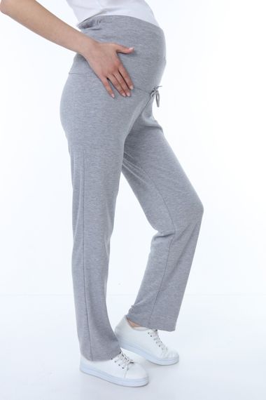 Luvmabelly MYRA8501 Adjustable Waist Maternity Casual Home Trousers -Grey - photo 1