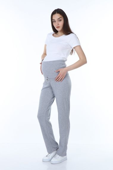 Luvmabelly MYRA8501 Adjustable Waist Maternity Casual Home Trousers -Grey - photo 3