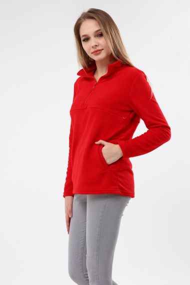 Luvmabelly MYRA4553 Zipper Breastfeeding Fleece -Red - photo 3