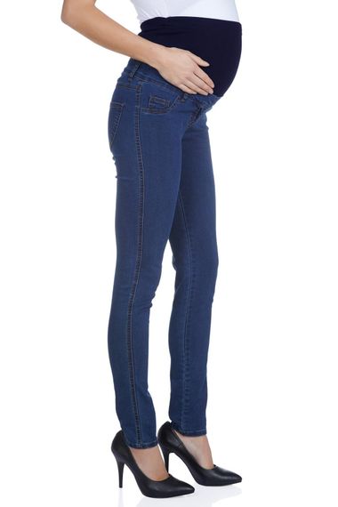 Luvmabelly MYRA6005 Adjustable Waist Maternity Jeans - Navy Blue - photo 2