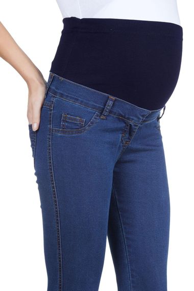 Luvmabelly MYRA6005 Adjustable Waist Maternity Jeans - Navy Blue - photo 3