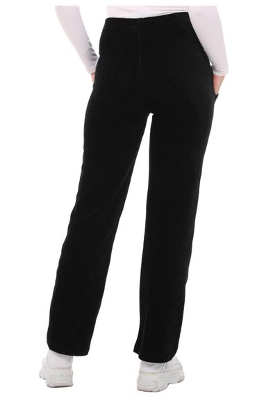 Luvmabelly MYRA8510 Adjustable Waist Winter Velvet Maternity Pants - Black - photo 4