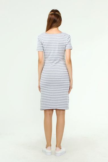 Luvmabelly MYRA5331 - Maternity Dress Striped - Gray - photo 4