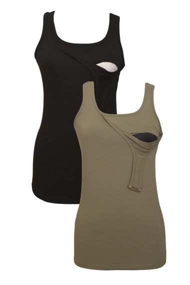 Комплект гольфів для годування LuvmaBelly MYRA1502_1506: 2 шт., чорний & оливковий, 98% бавовна, 2% еластан, 1-й сорт якості