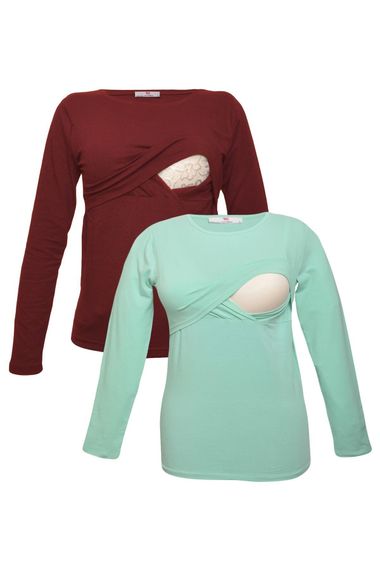 LuvmaBelly MYRA2703_2706 طقم تي شيرت للرضاعة الطبيعية