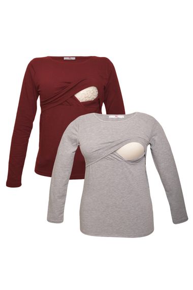 LuvmaBelly MYRA2703_2704 طقم تي شيرت للرضاعة الطبيعية