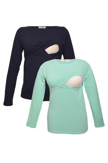 LuvmaBelly MYRA2702_2706 طقم تي شيرت للرضاعة الطبيعية